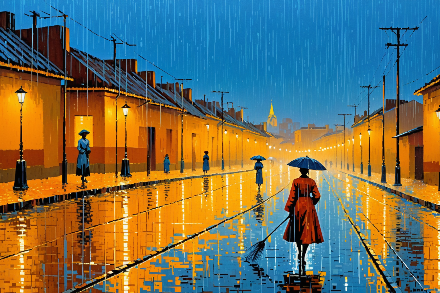 Rainy street scene