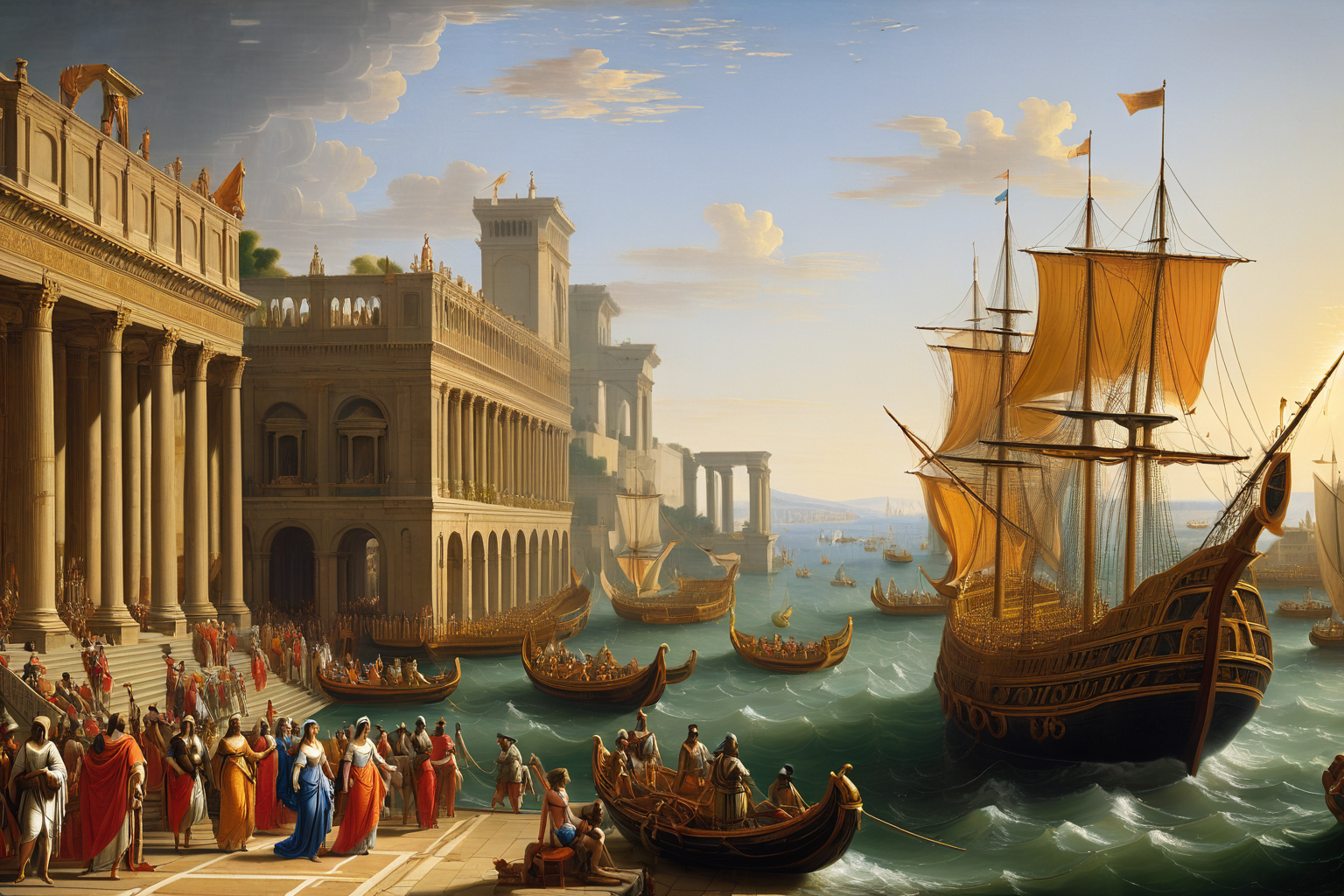 “The Embarkation of the Queen of Sheba” by Claude Lorrain