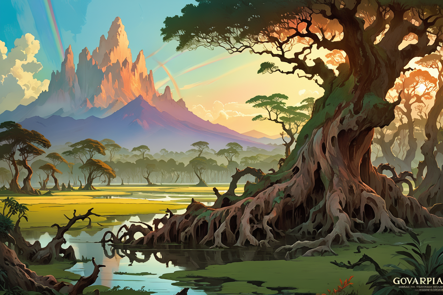 Fantasy landscape scenery